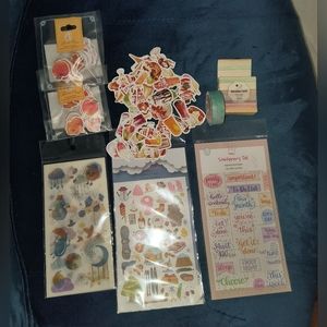 stationery stickers washi masking tape autumn summer spring winter fruits